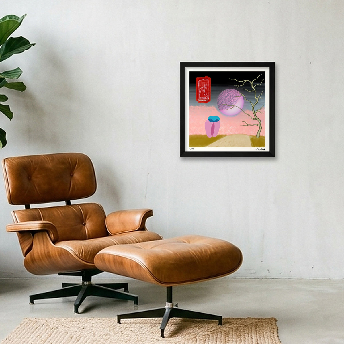 Lovers — 30×30cm, 12×12" Black Frame