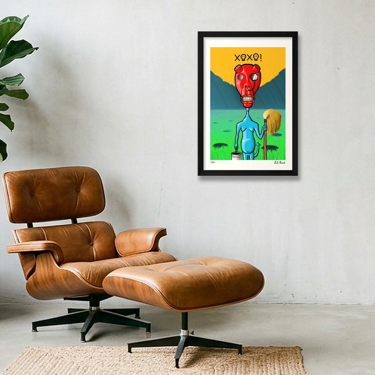 Post-apocalyptic Reprobate — 30×45cm, 12×18" Black Frame