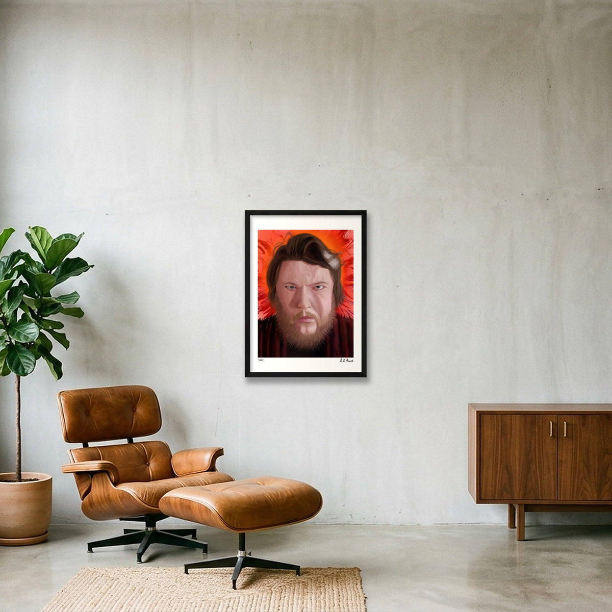 Artist Portrait — 42×59cm, 17×23" Black Frame