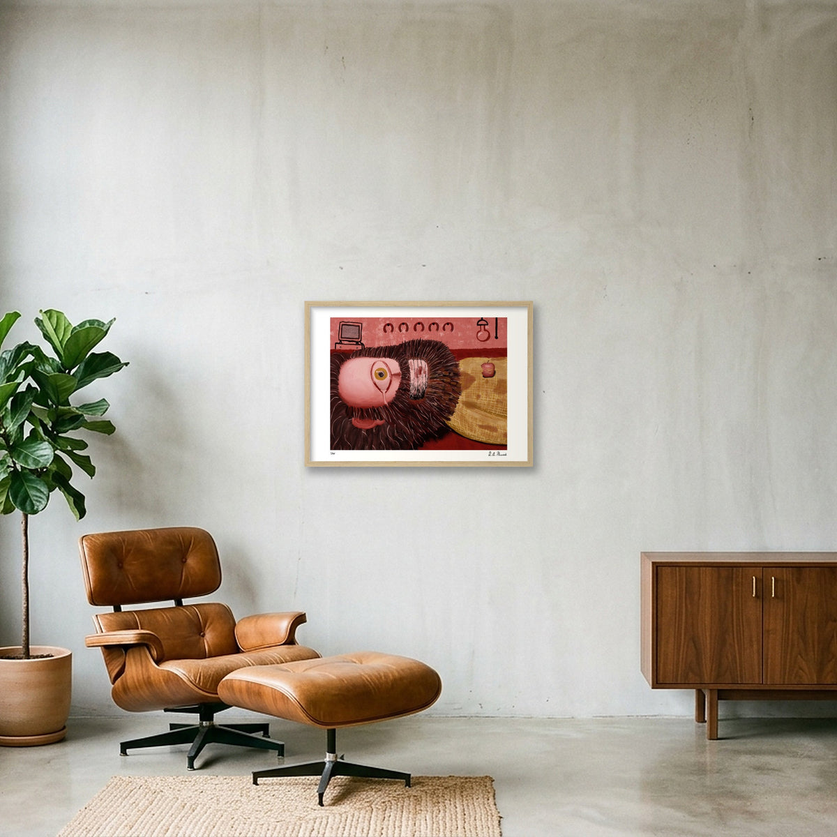 Cyclops — 59×42cm, 23×17" Oak Frame