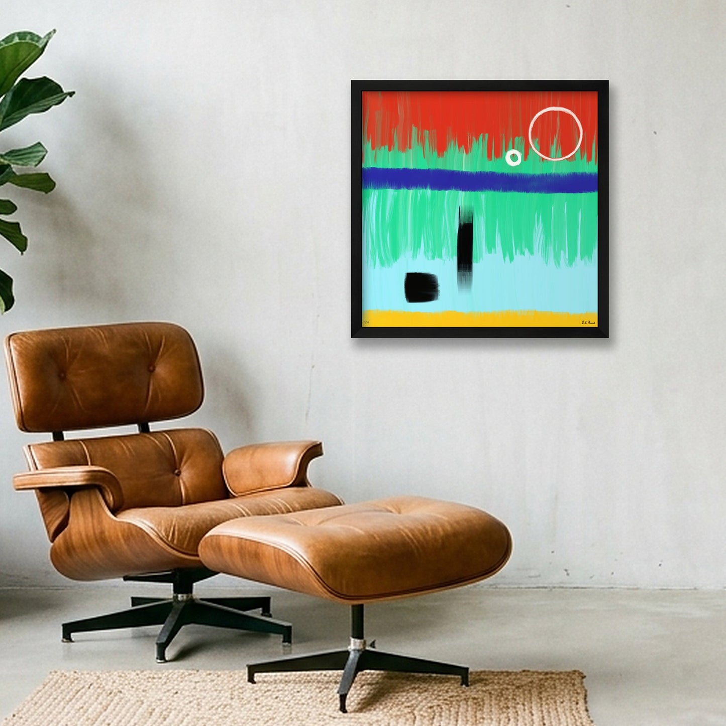 Murder on the Marshes — 40×40cm, 16×16" Black Frame
