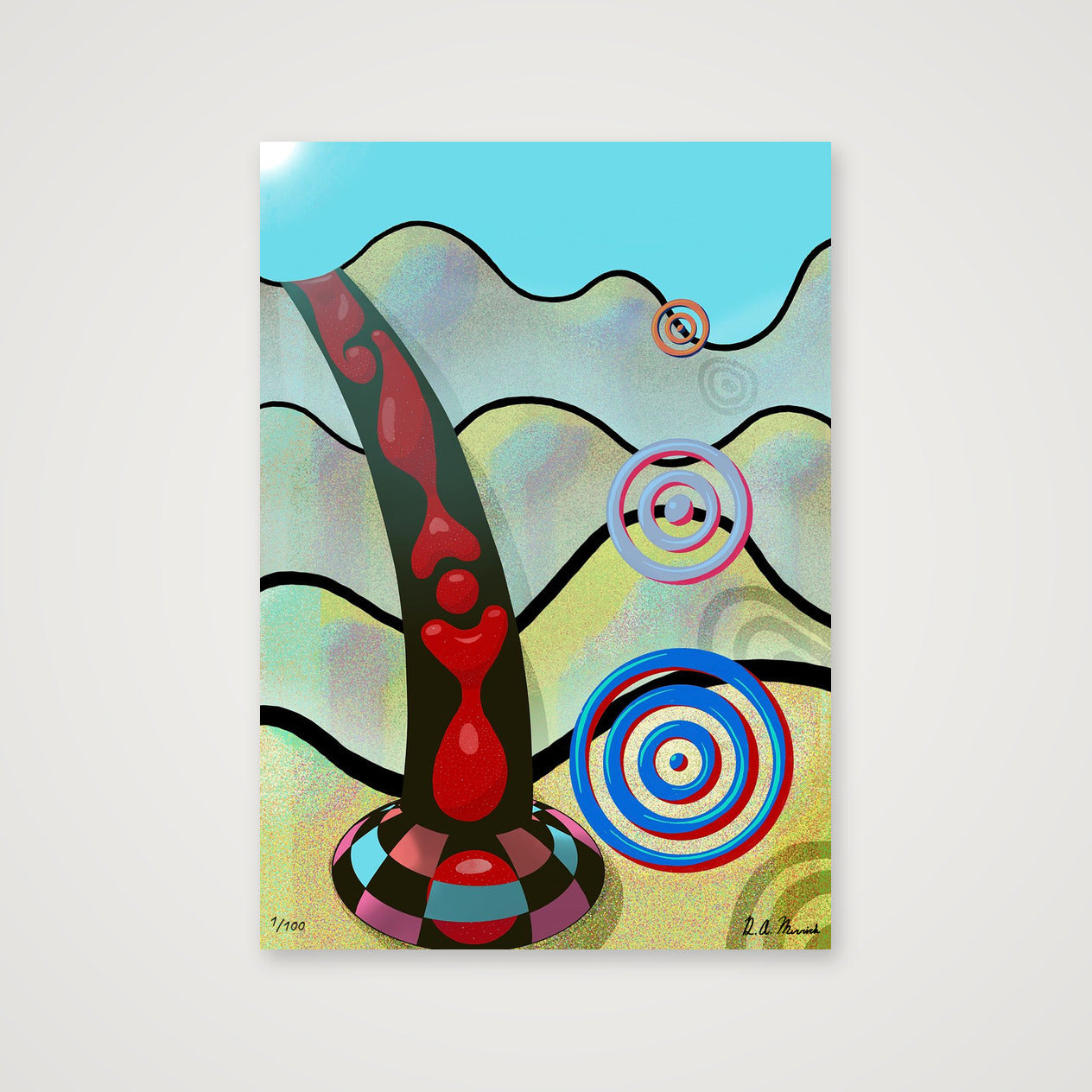 Atomic Waveform — A4 (21×30cm, 8×12") Print only