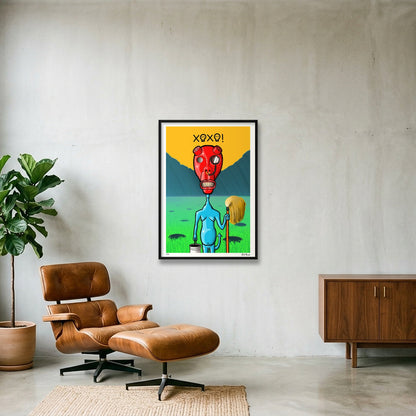 Post-apocalyptic Reprobate — 70×100cm, 28×39" Black Frame
