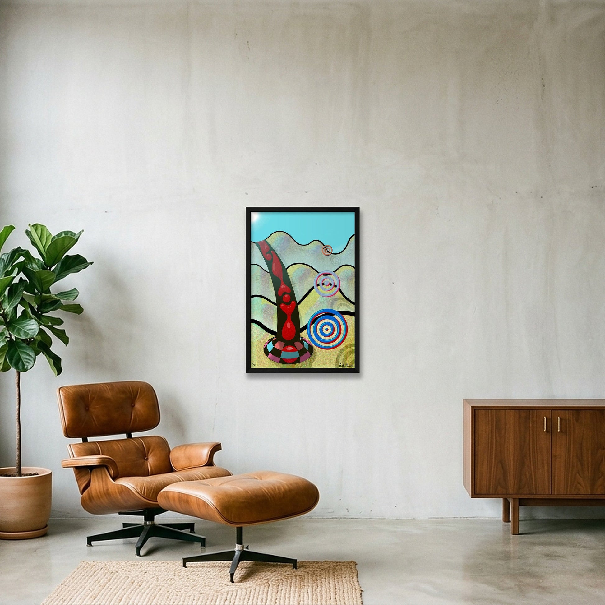 Atomic Waveform — 40×60cm, 16×24" Black Frame