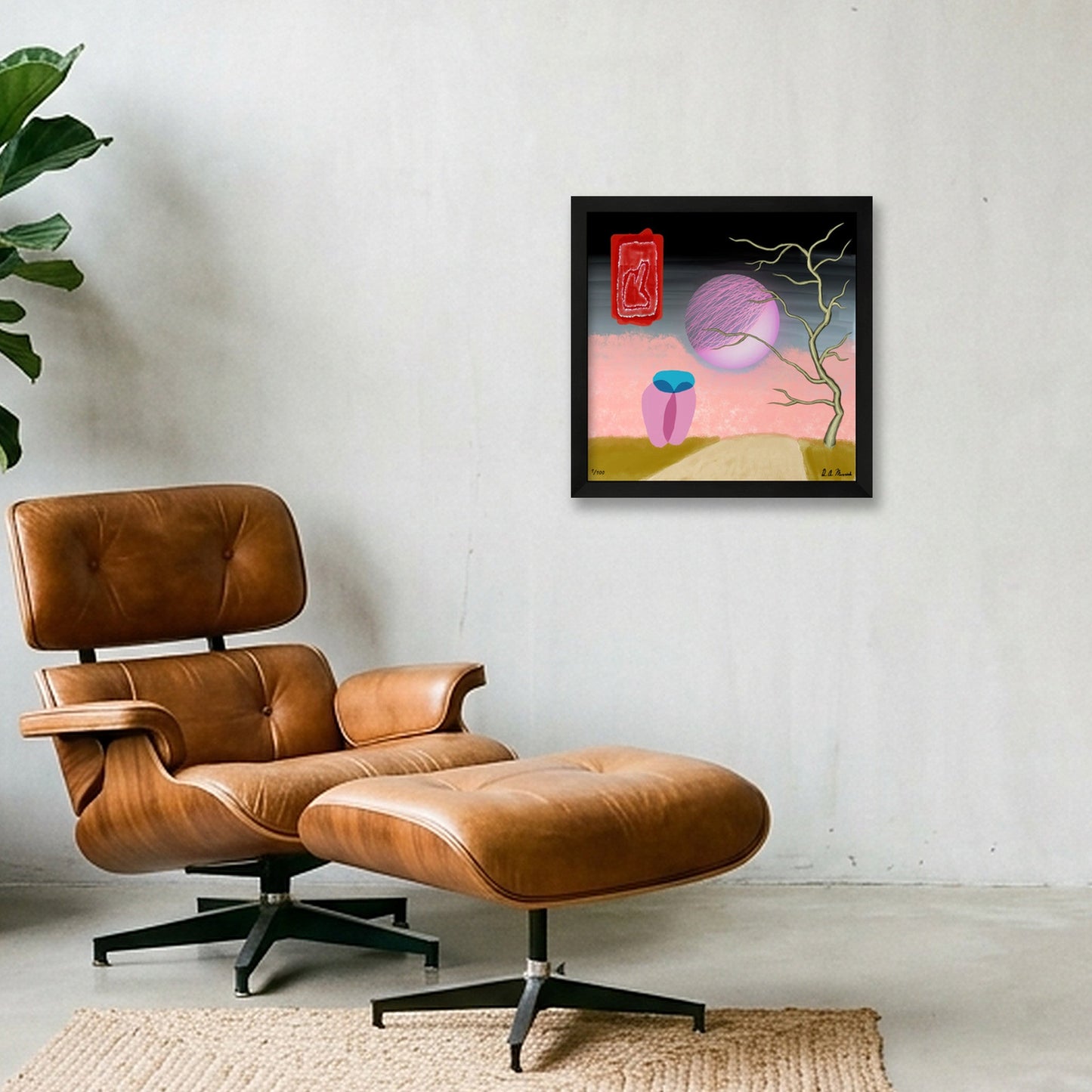 Lovers — 30×30cm, 12×12" Black Frame