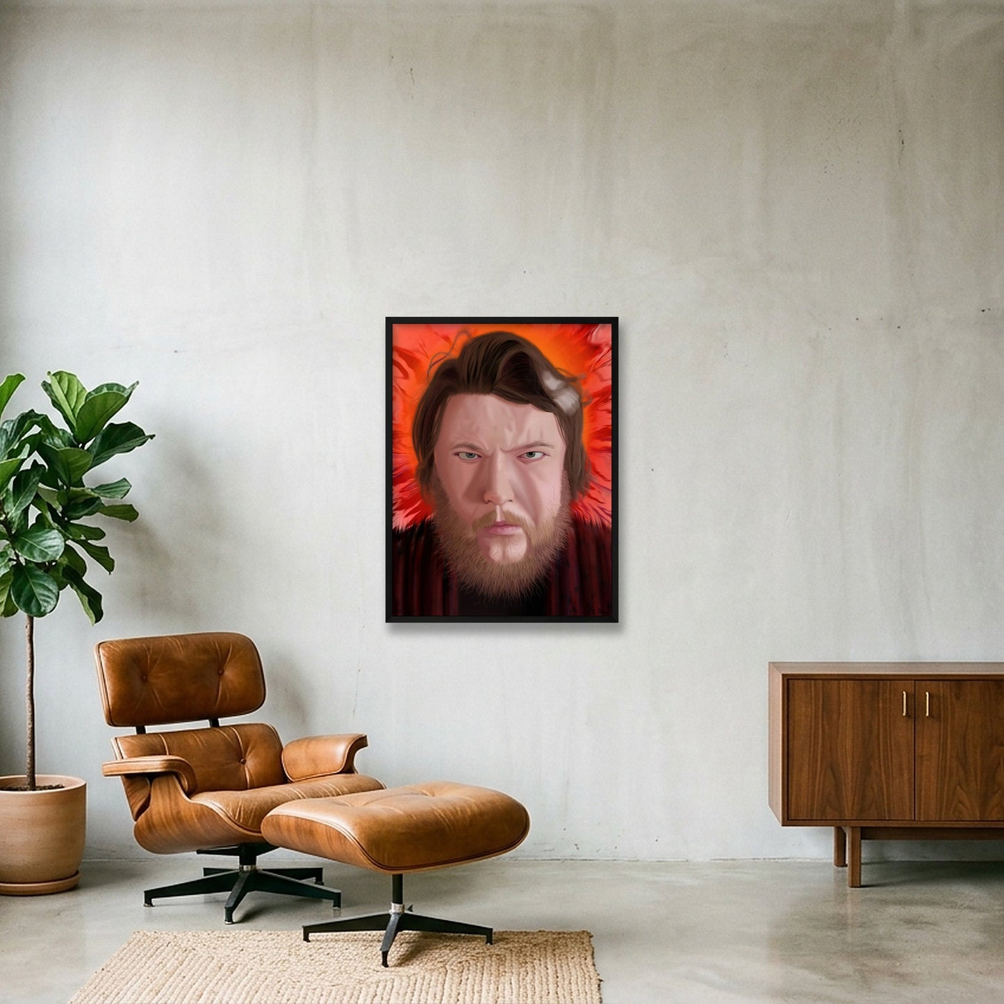 Artist Portrait — 60×80cm, 24×31" Black Frame