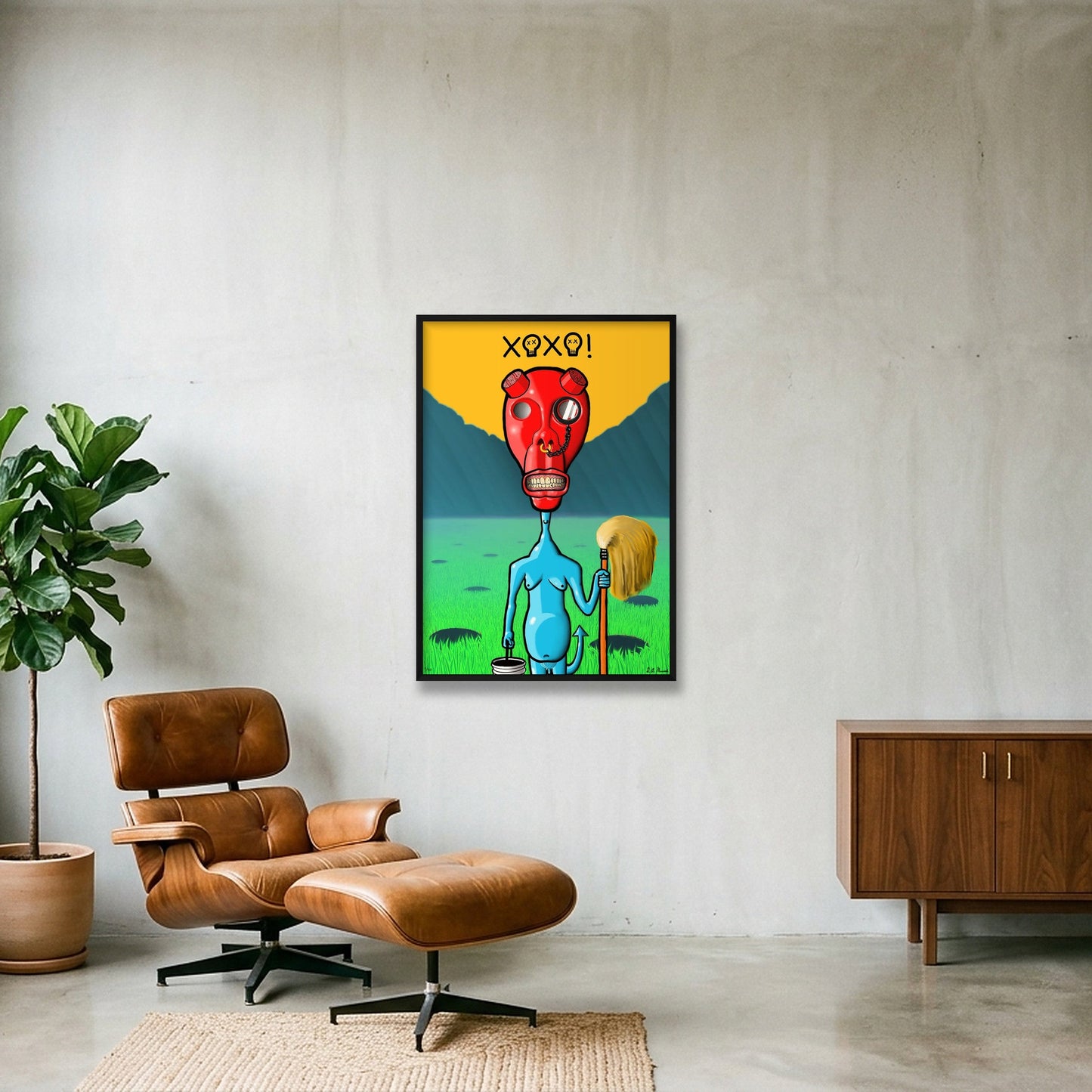 Post-apocalyptic Reprobate — 70×100cm, 28×39" Black Frame