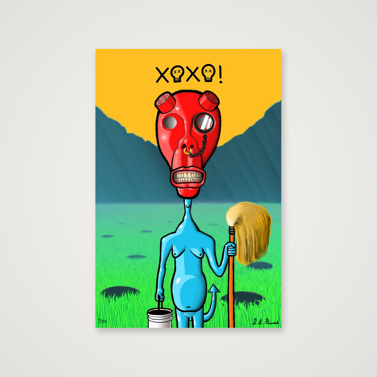 Post-apocalyptic Reprobate — 30×45cm, 12×18" Print only