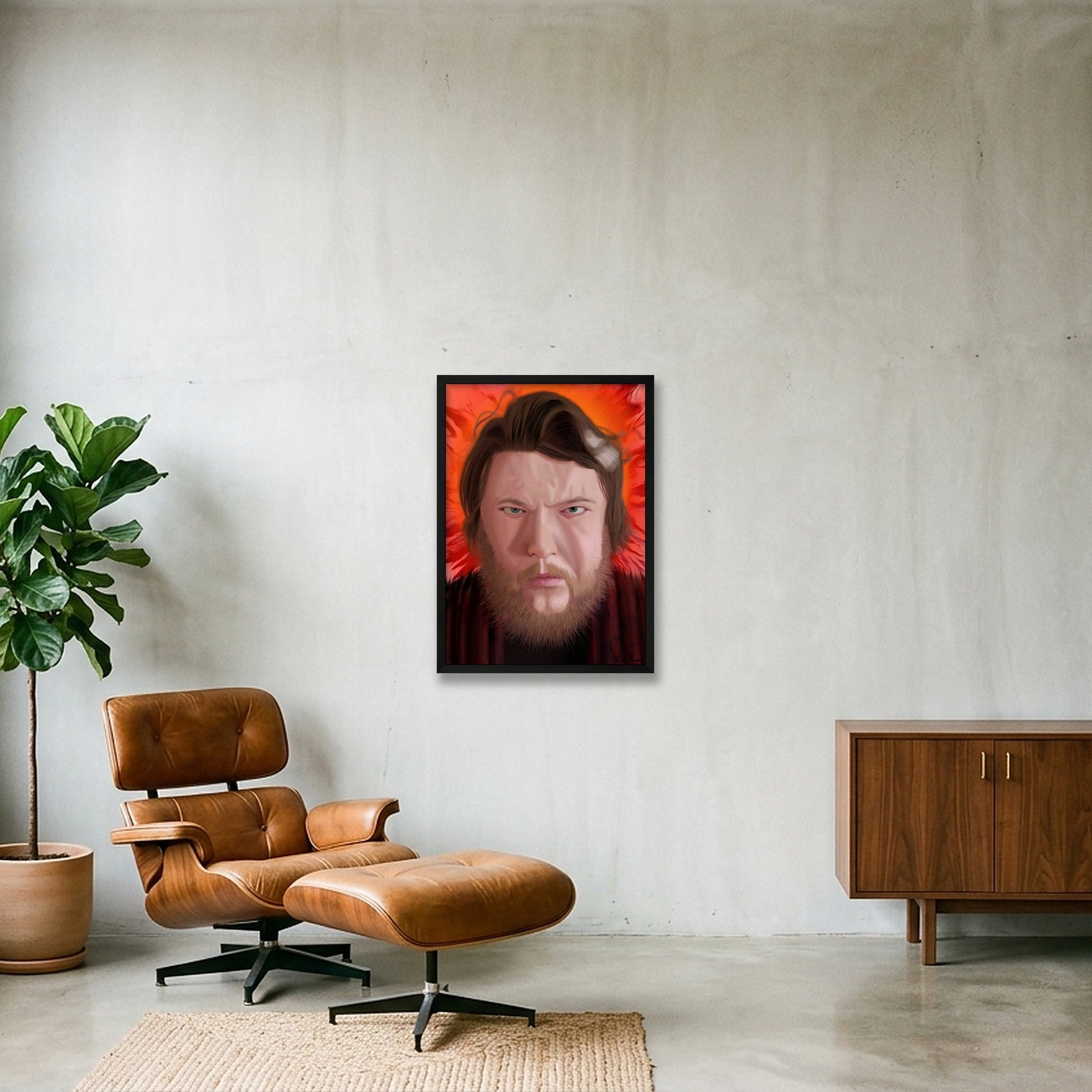 Artist Portrait — 42×59cm, 17×23" Black Frame