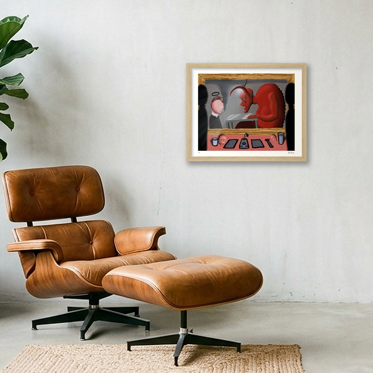 The Lynching — 35×28cm, 14×11" Oak Frame