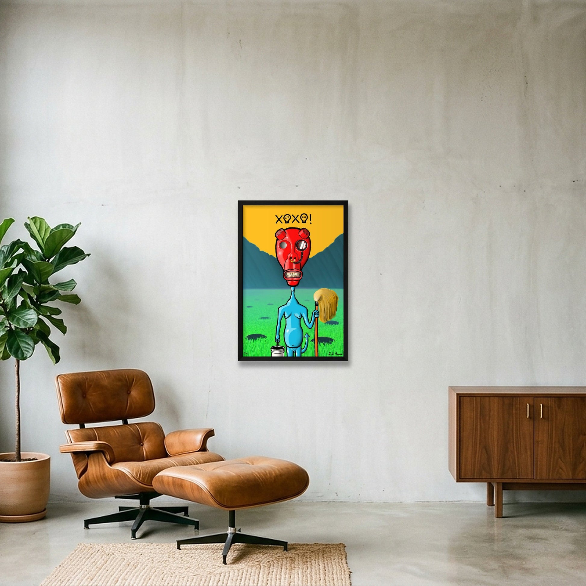 Post-apocalyptic Reprobate — 40×60cm, 16×24" Black Frame