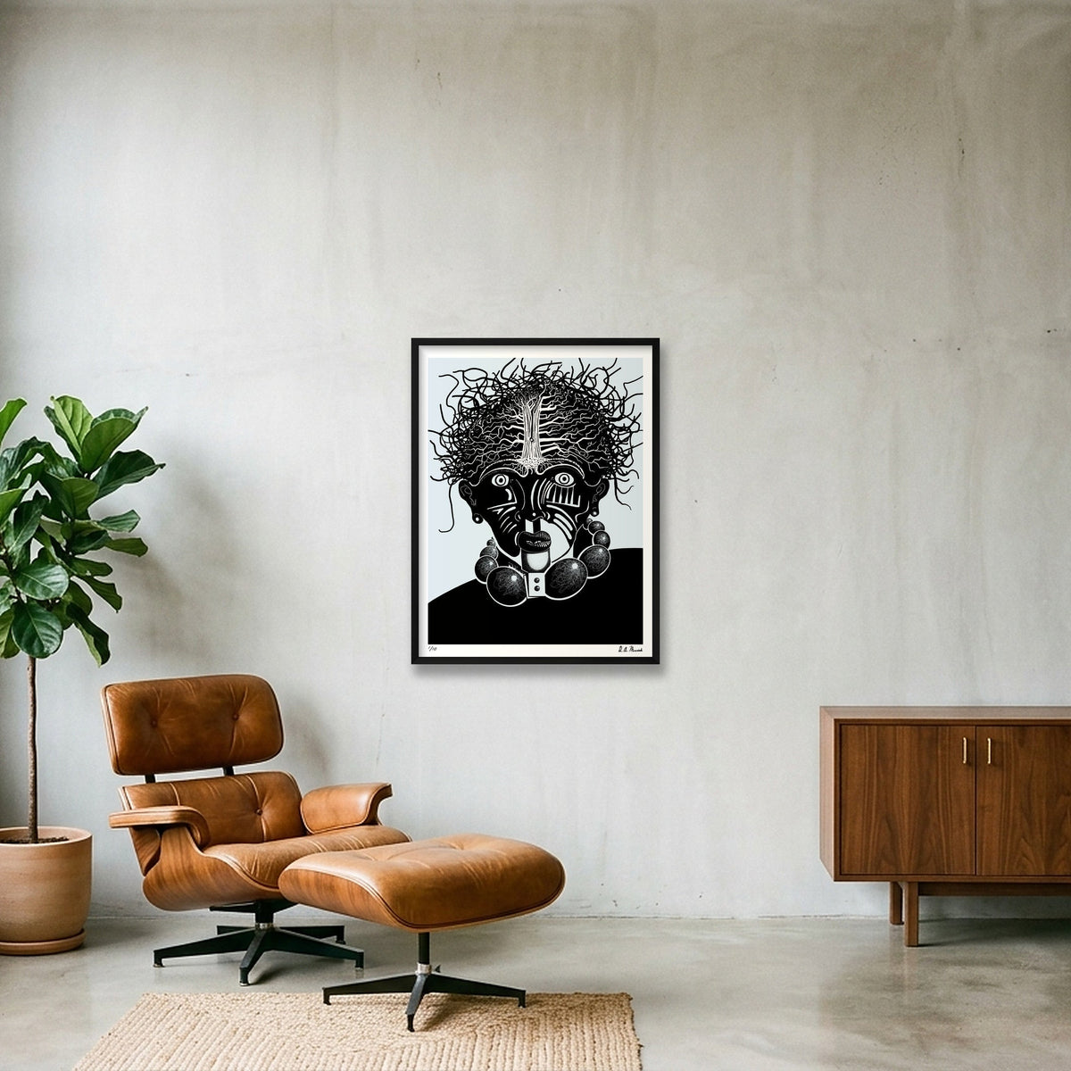Without and Wanting — 60×80cm, 24×31" Black Frame