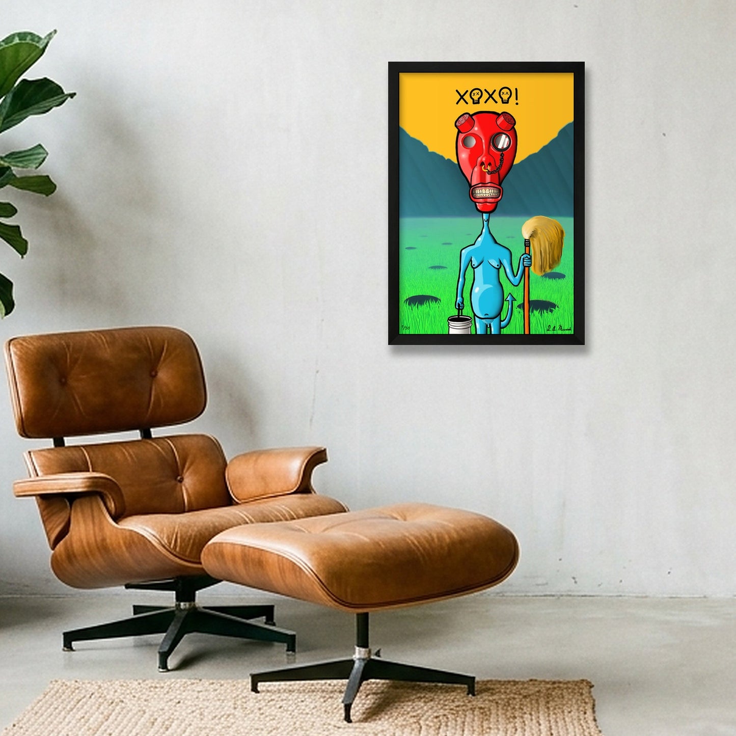 Post-apocalyptic Reprobate — 30×45cm, 12×18" Black Frame