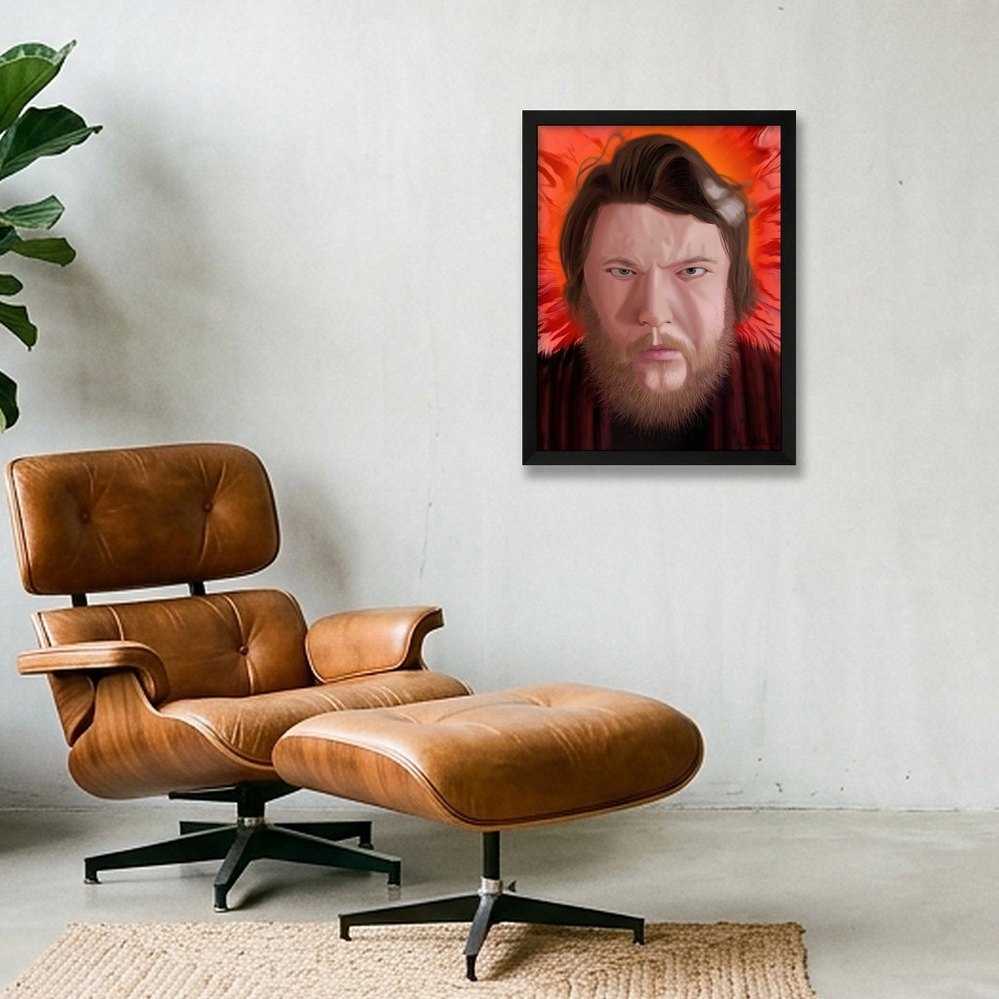 Artist Portrait — 30×40cm, 12×16" Black Frame