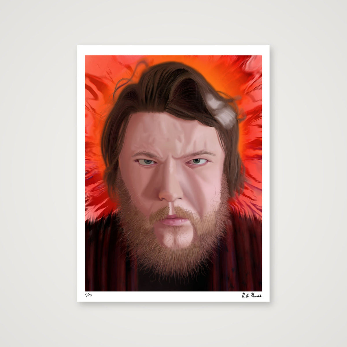 Artist Portrait — 60×80cm, 24×31" Print only