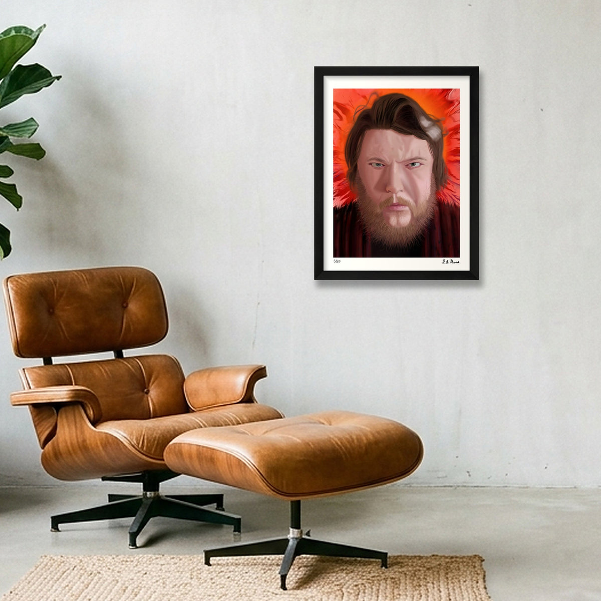 Artist Portrait — 30×40cm, 12×16" Black Frame