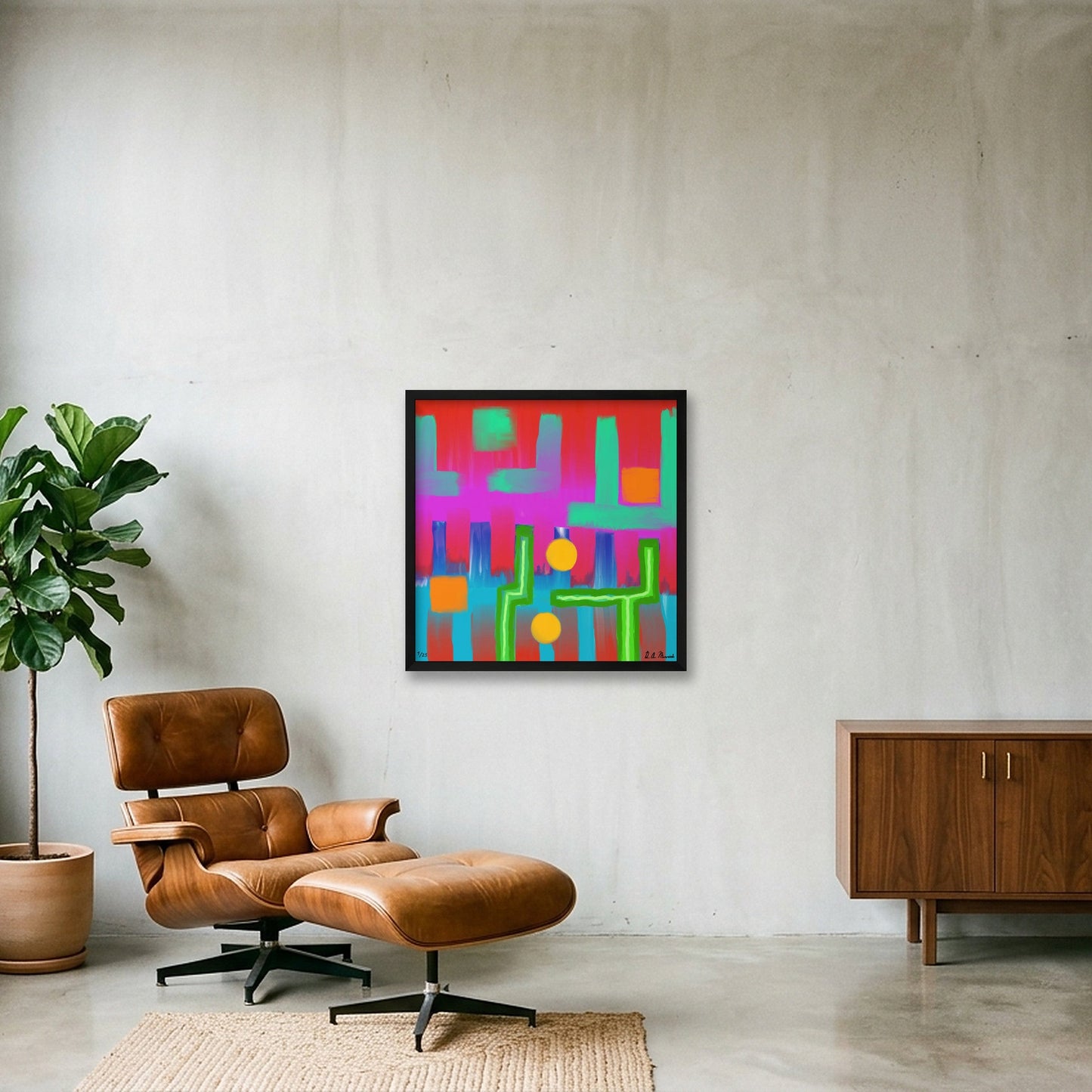 Cacti — 50×50cm, 20×20" Black Frame