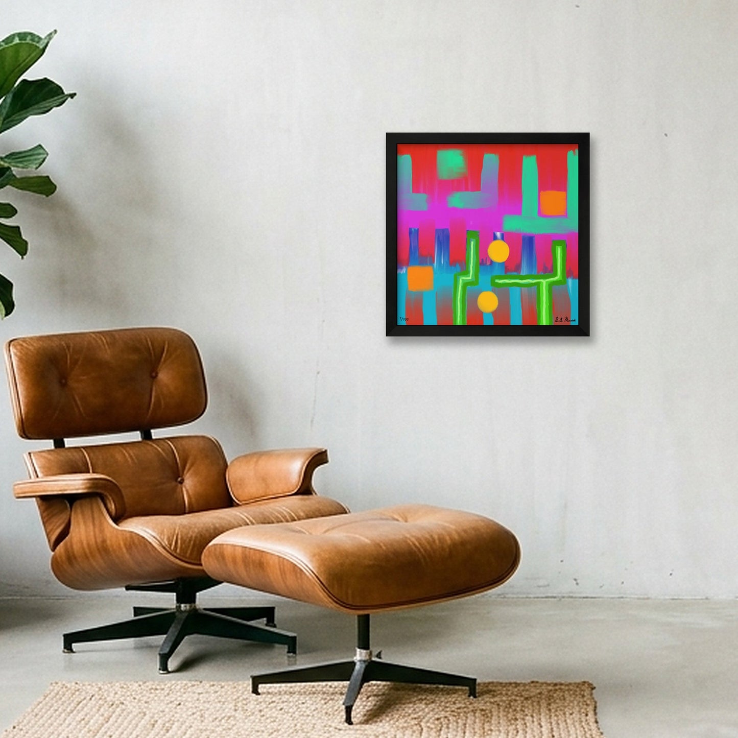 Cacti — 30×30cm, 12×12" Black Frame