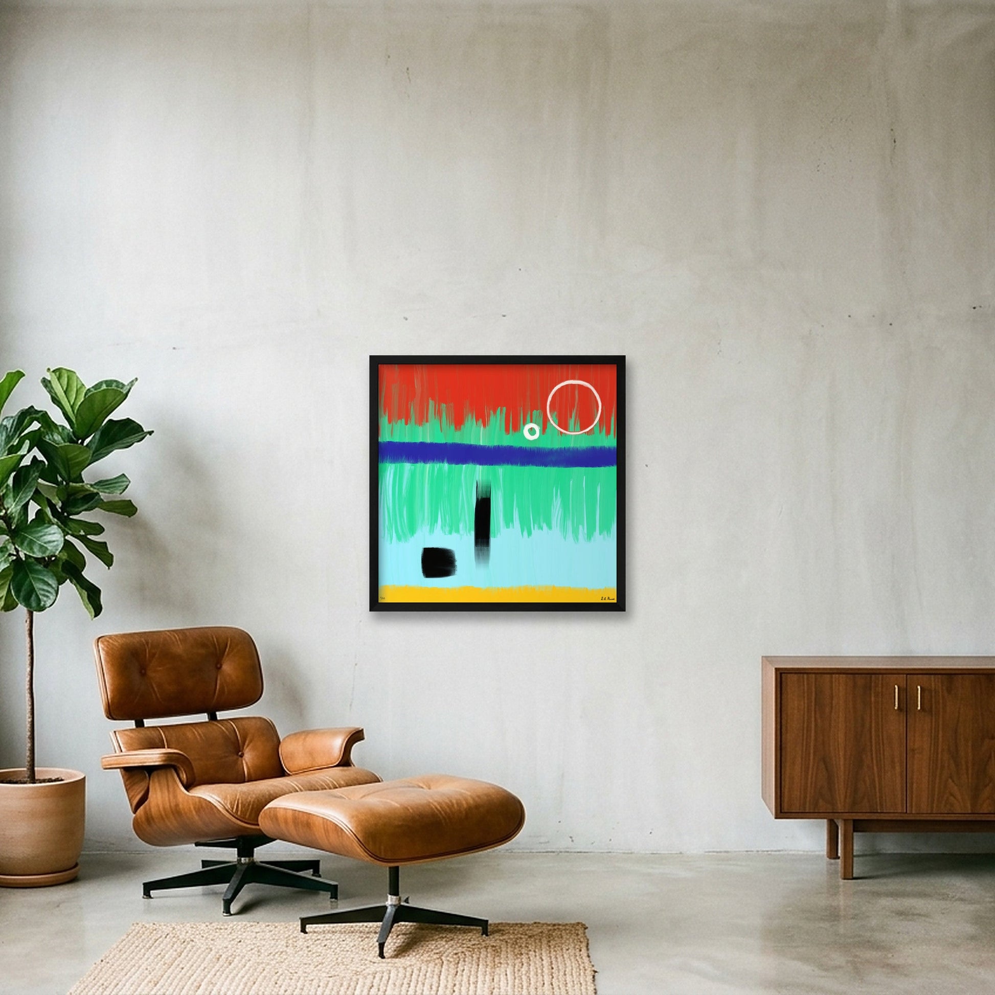 Murder on the Marshes — 50×50cm, 20×20" Black Frame